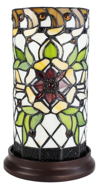 Lampada da tavolo Tiffany Clayre & Eef Ø 15x26 cm Fiore di vetro verde beige