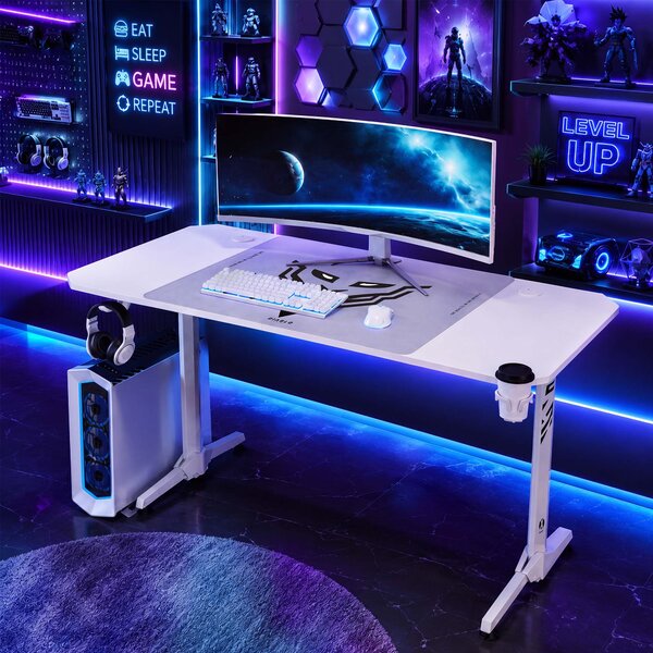 Scrivania gaming 160 cm bianca: Diablo X-Mate 1600