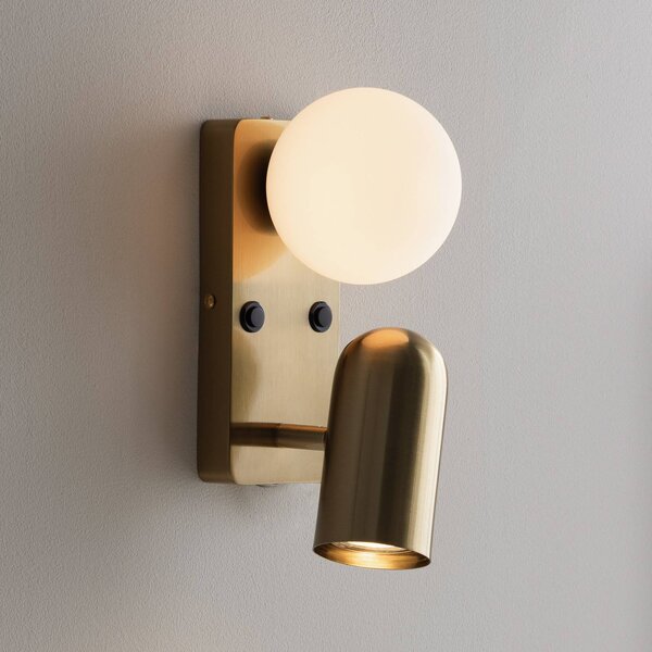 Globen Lighting Applique da parete Doppio, Ottone / Oro, Soggiorno / Sala da pranzo, Metallo, Scandinavo, Applique