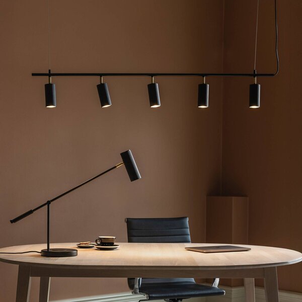 Globen Lighting Lampada a sospensione Hubble 5, dimmerabile, Nero, Soggiorno / Sala da pranzo, Metallo, Scandinavo, Lampada a sospensione