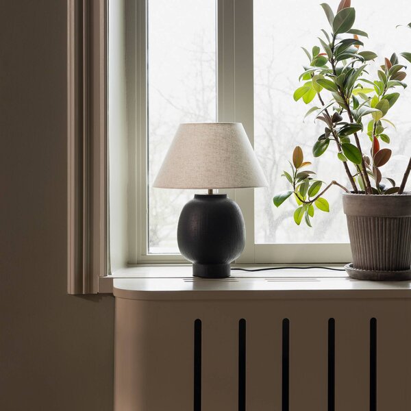 Globen Lighting Lampada da tavolo Lorenzo, Nero, Soggiorno / Sala da pranzo, Ceramica, Scandinavo, Lampada da tavolo