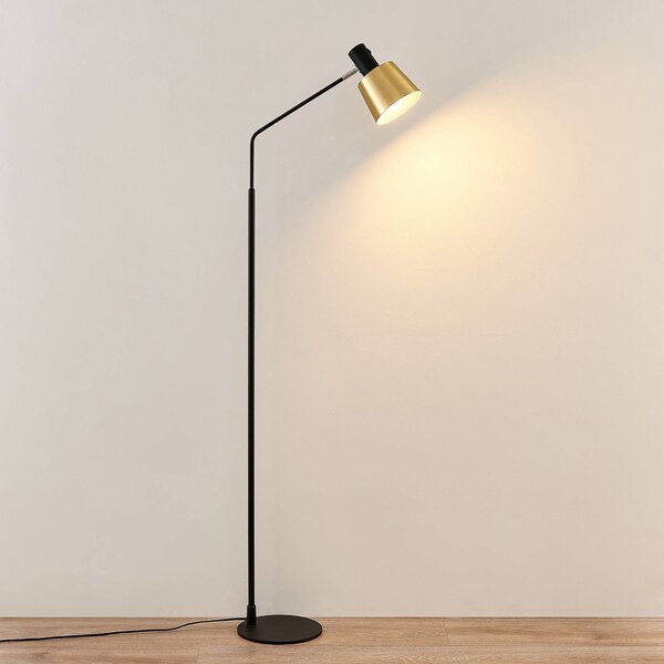 Lampada da terra Vlada Lindby, Nero, Soggiorno / Sala da pranzo, Metallo, Scandinavo, Lampada da terra