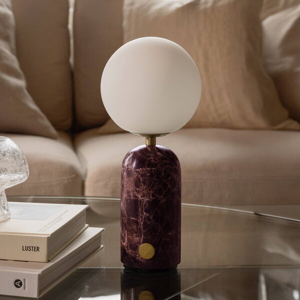 Globen Lighting Lampada da tavolo Torrano, dimmerabile, Rosso, Soggiorno / Sala da pranzo, Pietra, Scandinavo, Lampada da tavolo