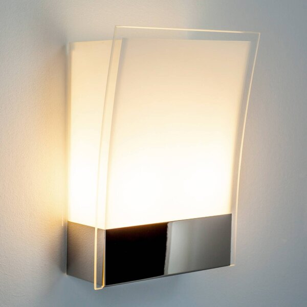 Applique da parete MALTHE Lindby, dimmerabile, Cromo / Argento, Corridoio, Metallo, Moderno, Applique