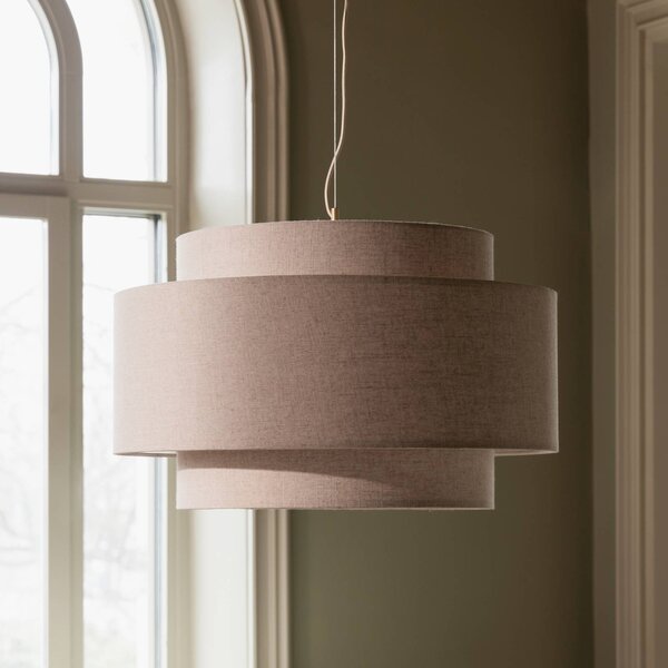 Globen Lighting Lampada a sospensione Noah Bouclé, dimmerabile, Crema / Ambra, Soggiorno / Sala da pranzo, Tessuto / Stoffa / Seta, Scandinavo, Lampada a sospensione