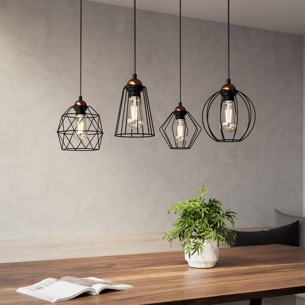 Lampada a sospensione Galaxy TK Lighting, dimmerabile, Nero, Soggiorno / Sala da pranzo, Metallo, Moderno, Lampada a sospensione