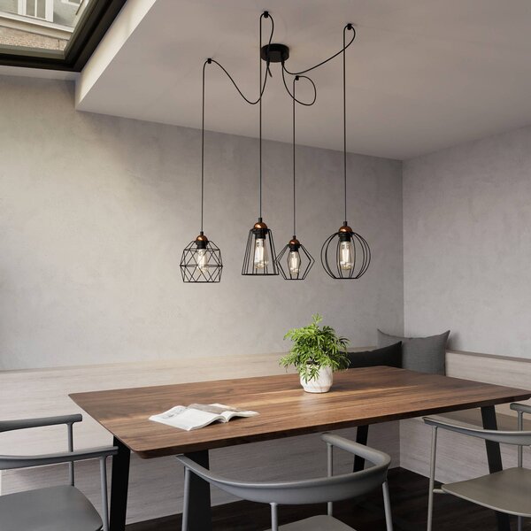 Lampada a sospensione Galaxy TK Lighting, dimmerabile, Nero, Soggiorno / Sala da pranzo, Metallo, Moderno, Lampada a sospensione