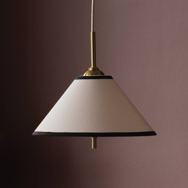 Globen Lighting Lampada a sospensione IRIS, dimmerabile, Crema / Ambra, Soggiorno / Sala da pranzo, Tessuto / Stoffa / Seta, Scandinavo, Lampada a sospensione