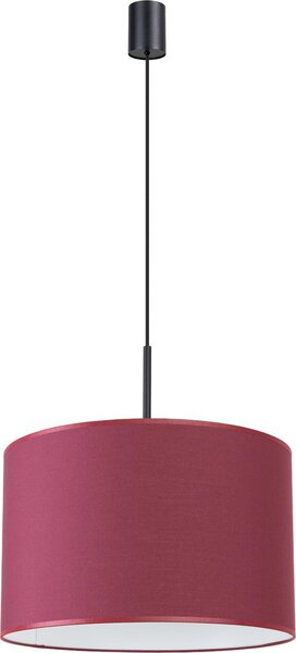 Lampada a sospensione NEVIA bordeaux 1xE27 15W tessuto/PVC 137x40x40cm Sollux Lighting
