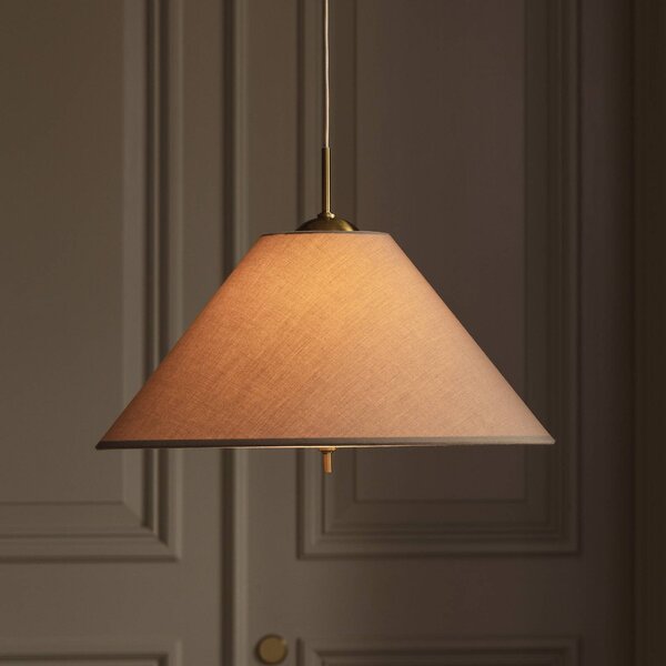 Globen Lighting Lampada a sospensione IRIS, dimmerabile, Marrone / Ruggine, Soggiorno / Sala da pranzo, Tessuto / Stoffa / Seta, Scandinavo, Lampada a sospensione