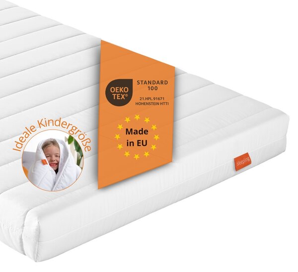 Materasso ergonomico in schiuma fredda, 70 x 140 cm, H2, 10 cm, materasso per bambini, materasso reversibile, sleepling PureComfort