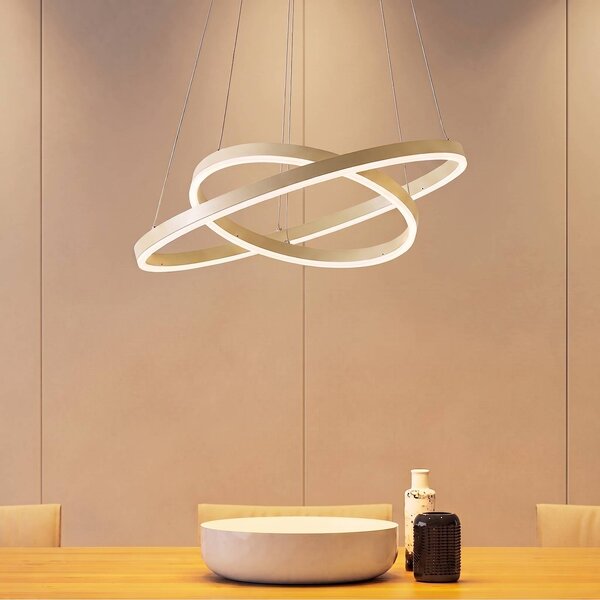 Lampada a sospensione Albiona Arcchio, dimmerabile, Crema / Ambra, Cucina, Metallo, Moderno, Lampada a sospensione
