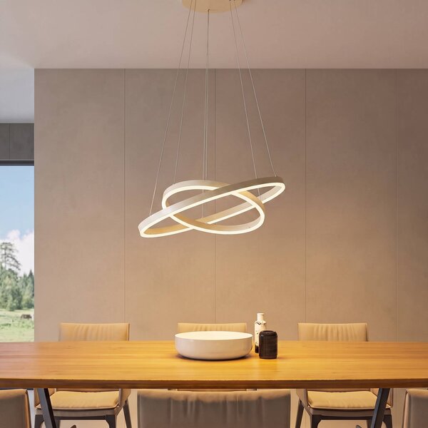 Lampada a sospensione Albiona Arcchio, dimmerabile, Crema / Ambra, Cucina, Metallo, Moderno, Lampada a sospensione