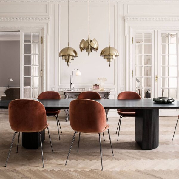 GUBI Lampada a sospensione Multi-Lite, dimmerabile, Ottone / Oro, Soggiorno / Sala da pranzo, Metallo, Design, Lampada a sospensione