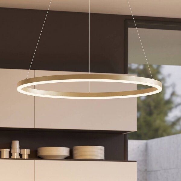 Lampada a sospensione Albiona Arcchio, dimmerabile, Crema / Ambra, Cucina, Metallo, Moderno, Lampada a sospensione