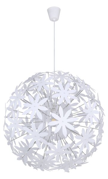 Globo Sospensione Stella fiori di plastica, bianco