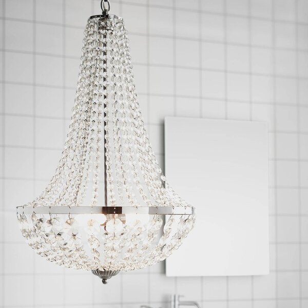Markslöjd Lampadario di cristallo Gränsö, dimmerabile, Chiaro / Trasparente, Bagno, Cristallo, Lampadario di cristallo