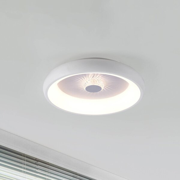 JUST LIGHT. Plafoniera Vertigo LED, CCT, Ø 46,5 cm, bianco