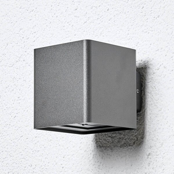 Applique da esterni a LED Aaron Lucande, Nero, Alluminio, Moderno, Applique LED da esterni