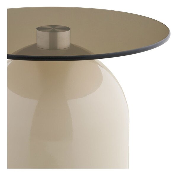 Tavolino rotondo con piano in vetro ø 40 cm Ravello – House Nordic
