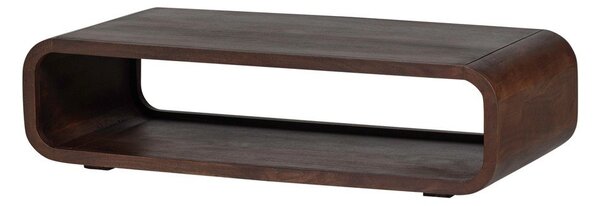 Tavolino da salotto colore naturale scuro in mango massiccio 60x120 cm Kinu – WOOOD