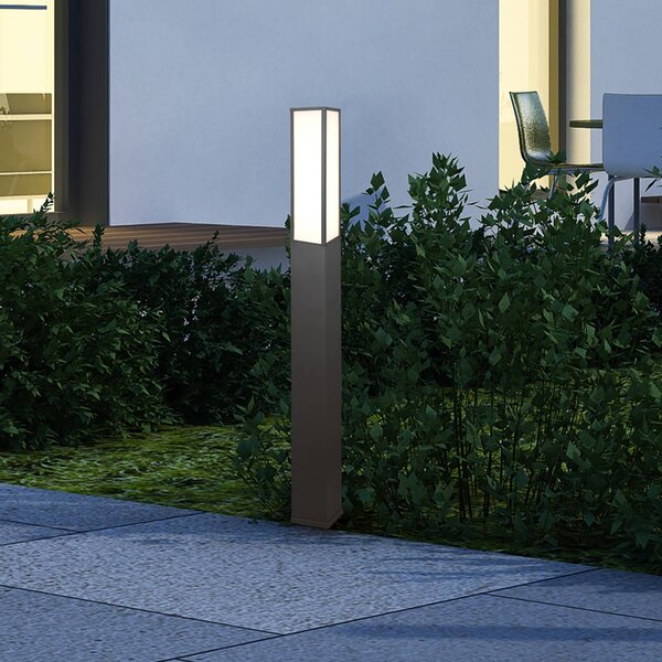 Trio Lighting Lampioncino da giardino Fuerte, Nero, Alluminio, Moderno, Lampada LED da esterni