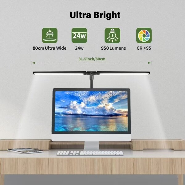 Immax 08995L - Luce LED dimmerabile per schermo OFFICE LED/24W/230V 2700-6300K CRI 95