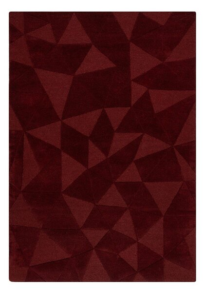 Tappeto burgundy in lana tessuto a mano 160x230 cm Shard Red – Flair Rugs