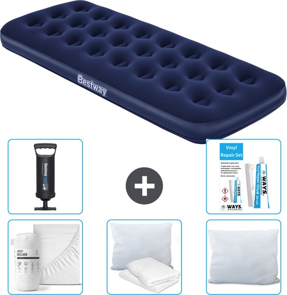 Materasso gonfiabile Bestway - 1 persona - 76 x 185 x 22 cm - Blu - Accessori inclusi