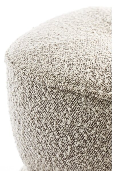 Sgabello in tessuto bouclé beige Leyla - Light & Living