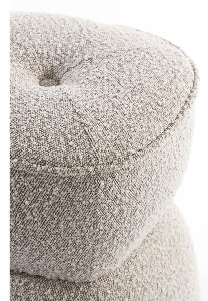 Sgabello in tessuto bouclé beige Leyla - Light & Living