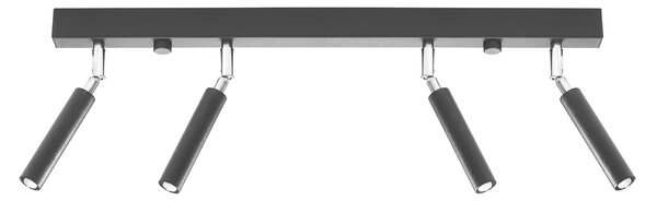 Lampada a soffitto EYETECH 4 nero 4xG9 8W alluminio 20x3x60cm Sollux Lighting