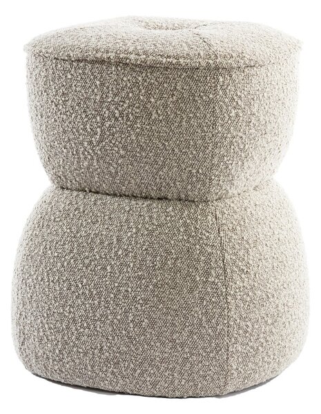 Sgabello in tessuto bouclé beige Leyla - Light & Living