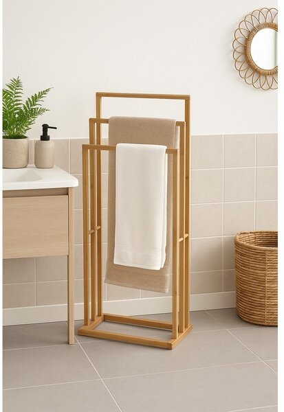 Stand portasciugamani di colore naturale in bambù Elva – Bonami Essentials