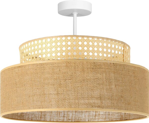 FKL DESIGN Home Deco Lampada da soffitto Ecru Brown Illuminazione a soffitto della serie BE110-D-EB (Ecru, Brown)