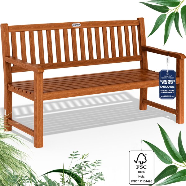 Deuba Panchina da Giardino 3 Posti Legno di Eucalipto Certificato FSC® Panca Interno Esterno