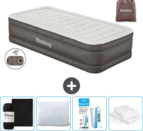 Materasso gonfiabile Bestway - 1 persona - 97 x 191 x 46 cm - Marrone - Accessori inclusi
