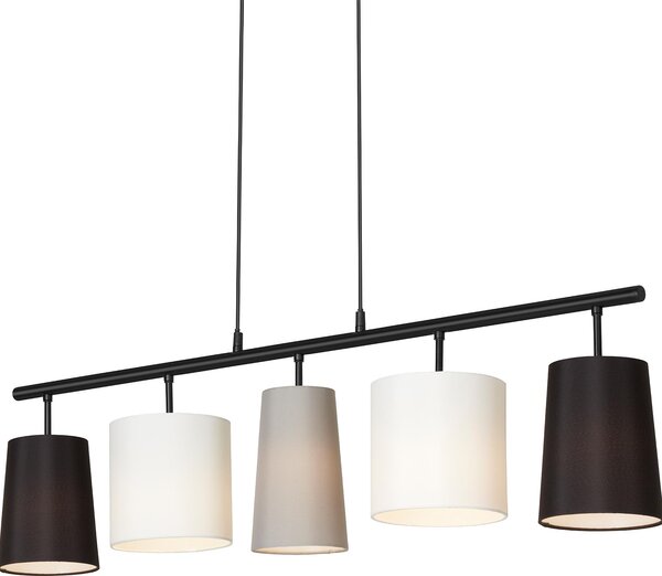 Lampada a sospensione 5xE14 Design by Kare nero bianco grigio Briloner