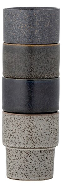 Tazzine in set per espresso marroni in gres 4 pz 150 ml Ewan – Bloomingville