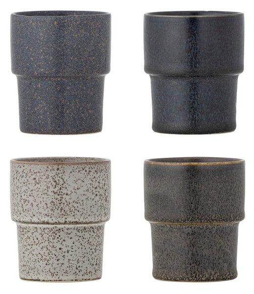 Tazzine in set per espresso marroni in gres 4 pz 150 ml Ewan – Bloomingville