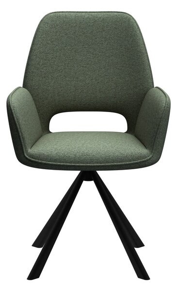 Sedia da pranzo verde scuro con braccioli Graham – Actona