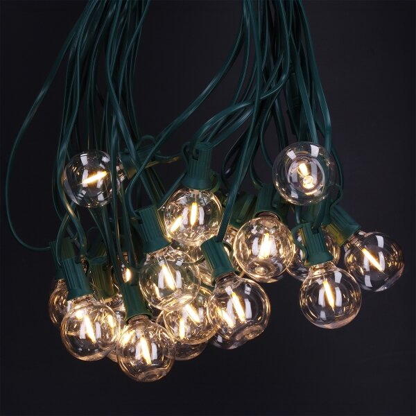 Brilagi -LED Ghirlanda decorativa da esterno 25xE12 20m verde IP44 bianco caldo