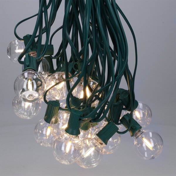 Brilagi -LED Ghirlanda decorativa da esterno 25xE12 20m verde IP44 bianco caldo
