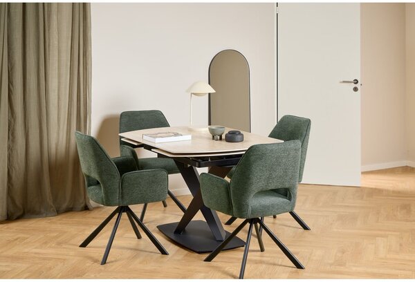 Sedia da pranzo verde scuro con braccioli Graham – Actona