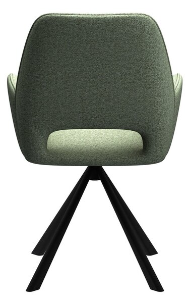 Sedia da pranzo verde scuro con braccioli Graham – Actona