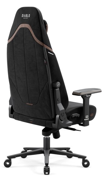 Sedia da gioco Diablo X-Eye 2.0 | sedia da ufficio | sedia da scrivania | braccioli 4D | cuscino poggiatesta magnetico | capacità di carico fino a 140 kg Ultra Black