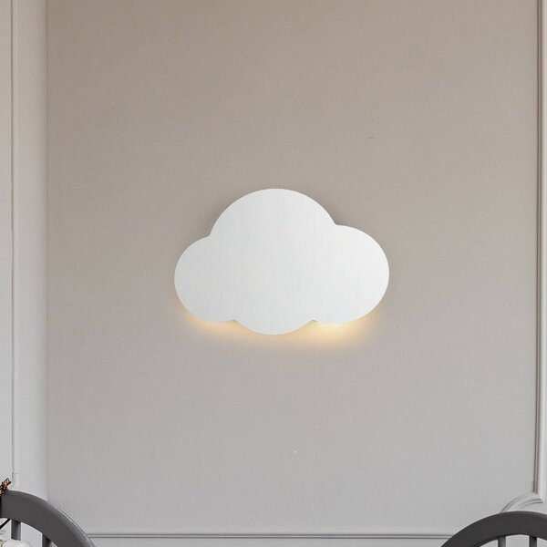 Applique da parete Cloud TK Lighting, dimmerabile, Bianco / Opale, Soggiorno / Sala da pranzo, Metallo, Giovanile, Applique