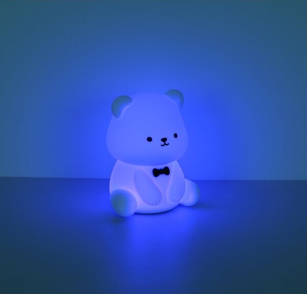 Globo 2870 - Lampada da notte per bambini ricaricabile e dimmerabile LED RGBW TEDDY LED/1W/5V 1200 mAh a forma di orso
