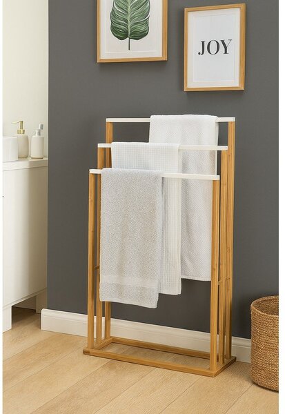 Stand portasciugamani di colore naturale in bambù Nivo – Bonami Essentials