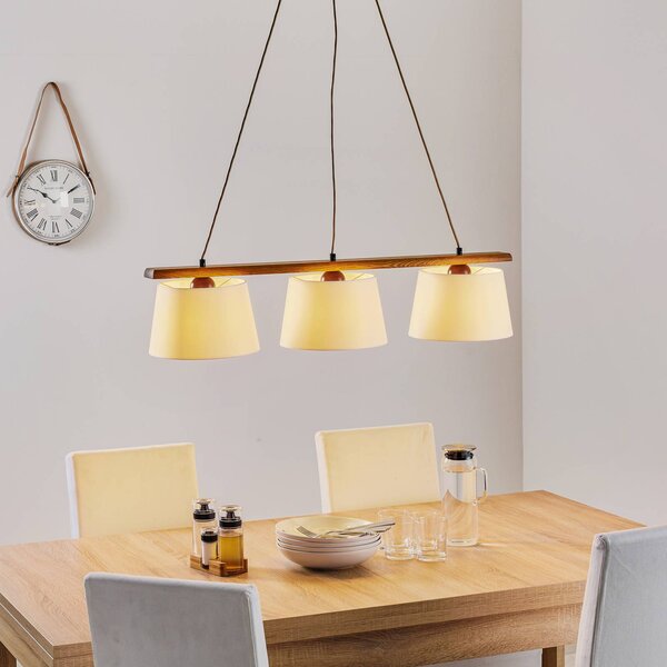 Lampada a sospensione Sweden Lamkur, dimmerabile, Legno scuro, Soggiorno / Sala da pranzo, Legno, Moderno, Lampada a sospensione